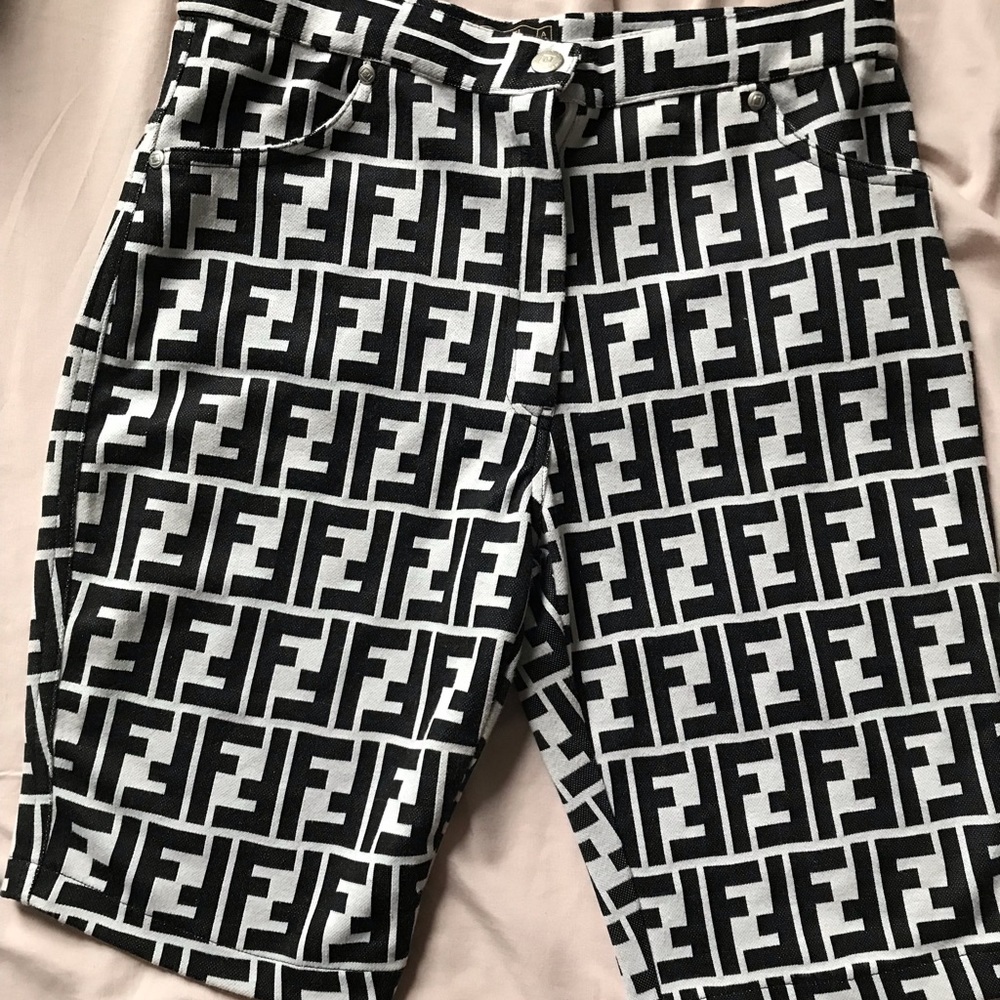 Fendi Zucca Print Bermuda Shorts Size 8